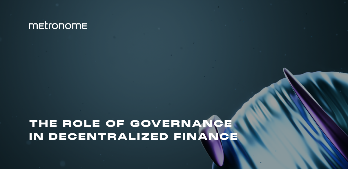 decorative banner about governance in defi